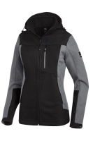 FHB JULIA Softshell-Jacke Damen, grau-schwarz, Gr. L