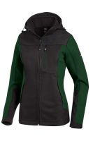 FHB JULIA Softshell-Jacke Damen, grün-schwarz, Gr. 3XL