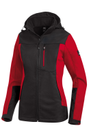FHB JULIA Softshell-Jacke Damen, rot-schwarz, Gr. M