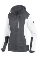 FHB JULIA Softshell-Jacke Damen, weiss-anthrazit, Gr. M