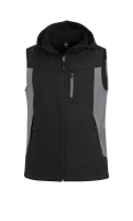 FHB JUSTUS Softshellweste, grau-schwarz, Gr. 3XL