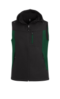 FHB JUSTUS Softshellweste, grün-schwarz, Gr. M