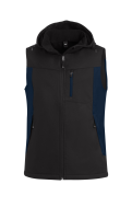 FHB JUSTUS Softshellweste, marine-schwarz, Gr. S