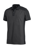 FHB KONRAD Polo-Shirt, anthrazit-schwarz, Gr. XS