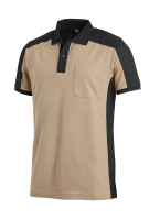 FHB KONRAD Polo-Shirt, beige-schwarz, Gr. XL