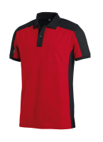 FHB KONRAD Polo-Shirt, rot-schwarz, Gr. L