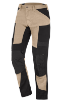 FHB LEO Arbeitshose elastisch, beige-schwarz, Gr. 62