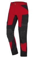 FHB LEO Arbeitshose elastisch, rot-schwarz, Gr. 60