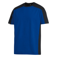 FHB MARC T-Shirt zweifarbig, royalblau-schwarz, Gr. XS