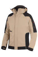 FHB WALTER Softshelljacke, beige-schwarz, Gr. 5XL