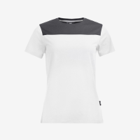 FHB KIRA T-Shirt Damen, weiss-anthrazit, Gr. XL