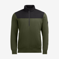 FHB ROB Zip-Sweatshirt, oliv-schwarz, Gr. 2XL