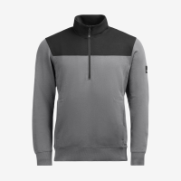 FHB ROB Zip-Sweatshirt, grau-schwarz, Gr. XS